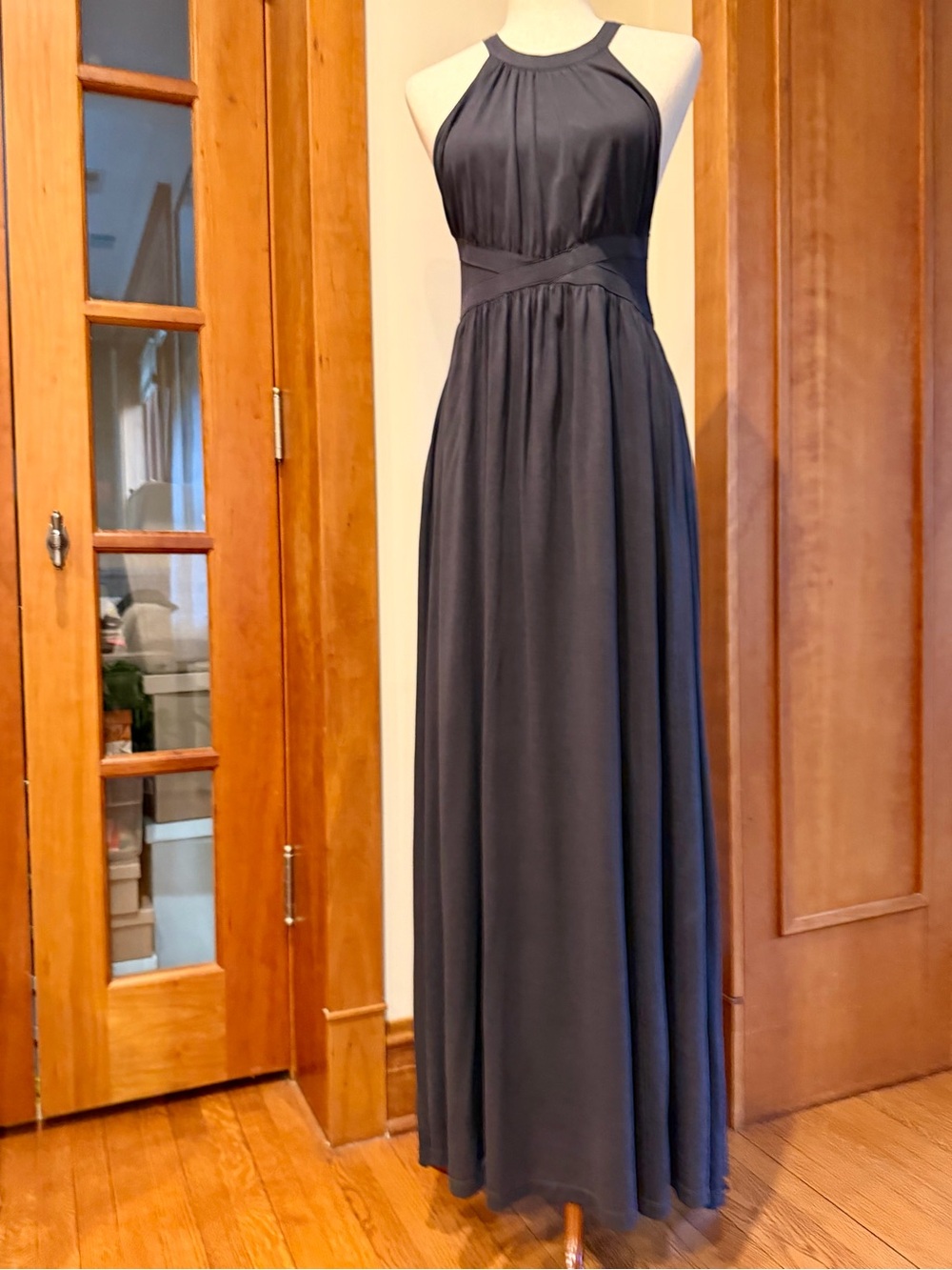 silence + noise Charcoal Halter Maxi Dress S/M